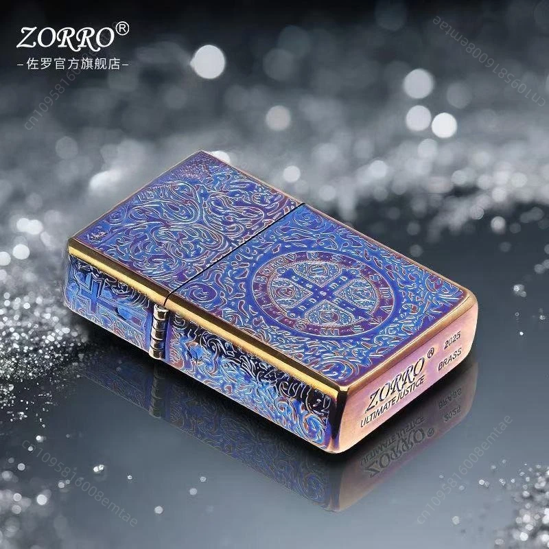 

Зажигалка Zorro 2026 класса люкс, керосиновая, классическая, ветрозащитная, с колесиком для зажигания, аксессуар для курения, мужской подарок, рождественский подарок