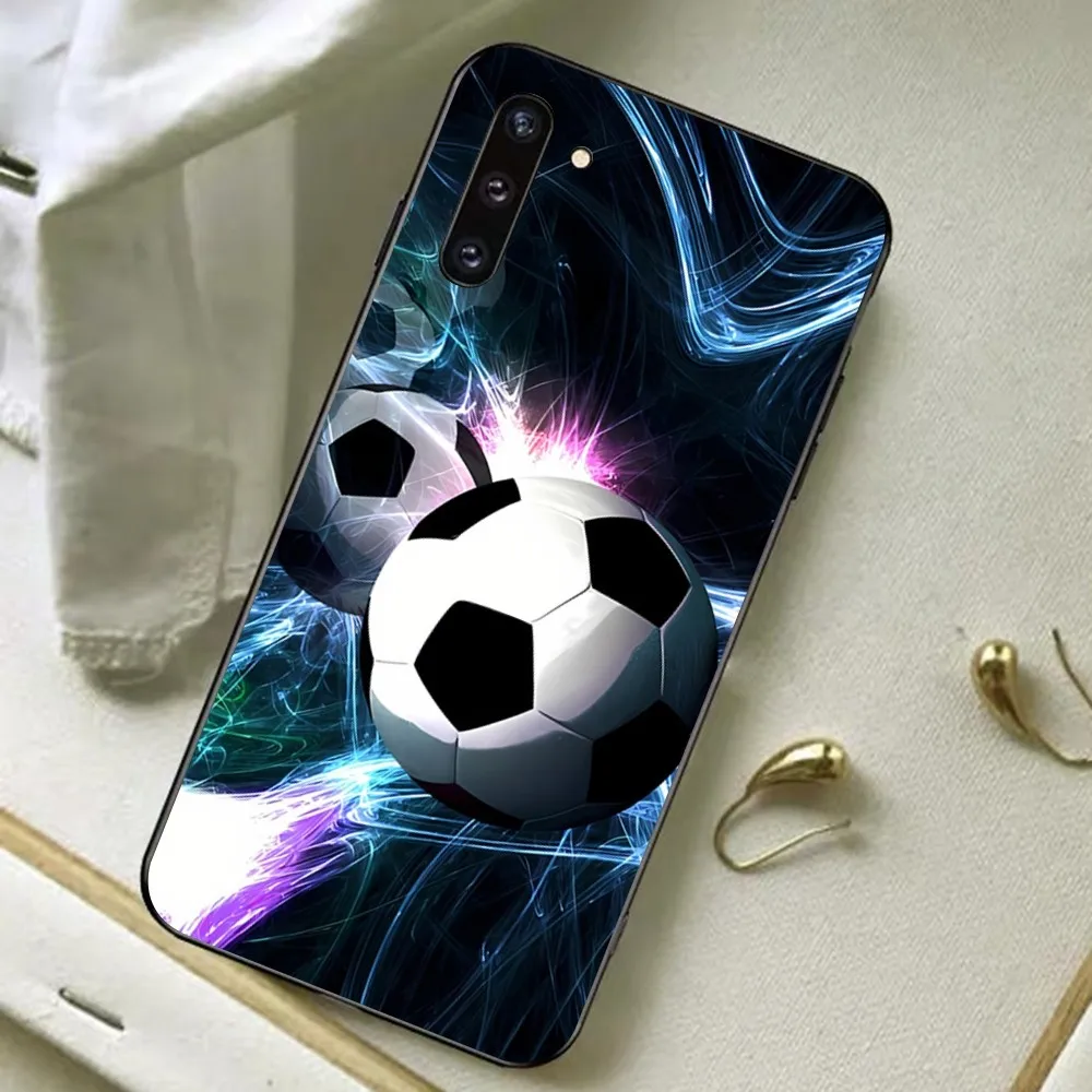 Custodia per telefono con design per pallone da calcio per Samsung S 20 21 22 23 plus Ultra per Redmi Note 8 9 10 11 per Huawei Y 5 6 9