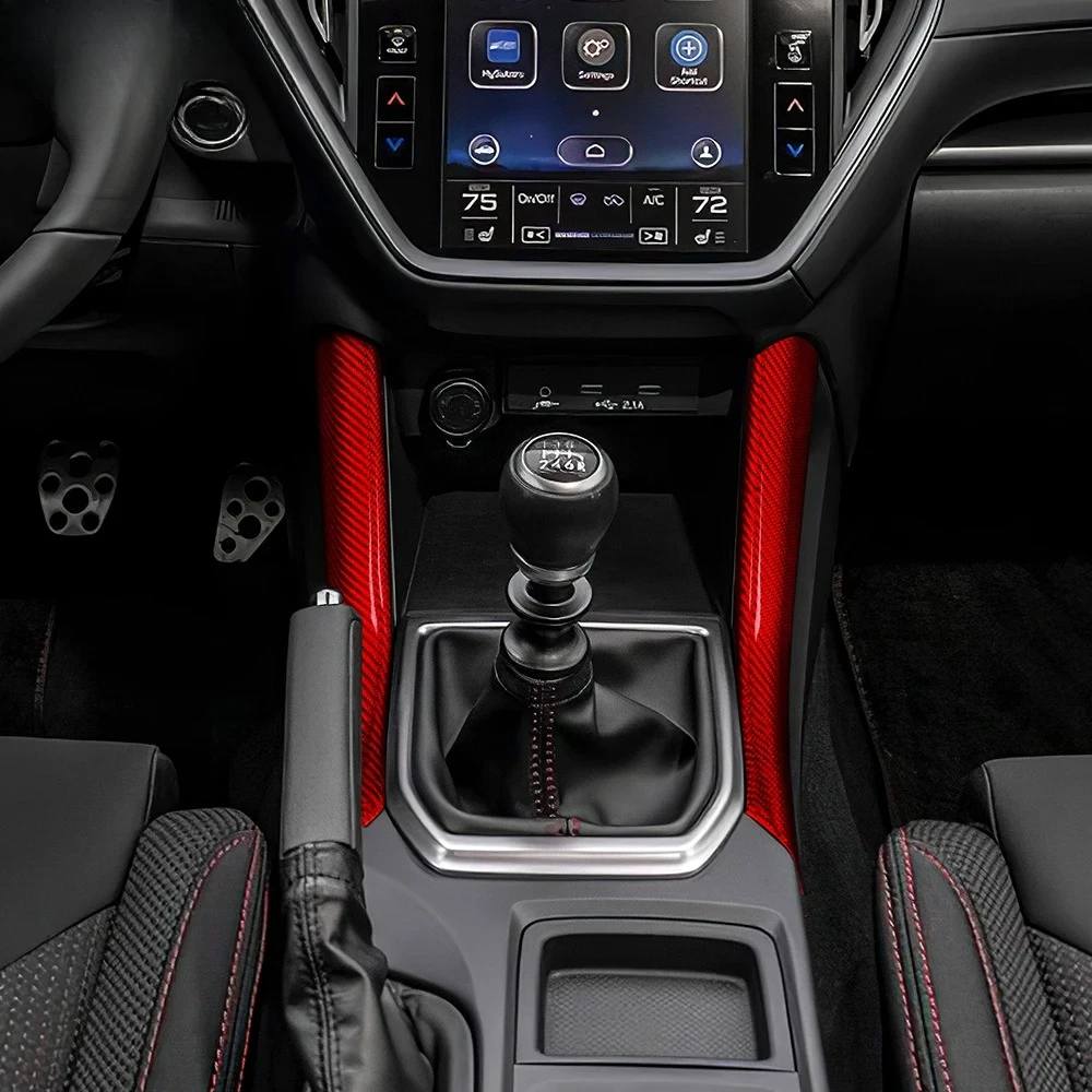 2022 2023 RHD LHD Real Hard Carbon Fiber Console Center Gear Side Strip Sticker Interior Trim Accessories