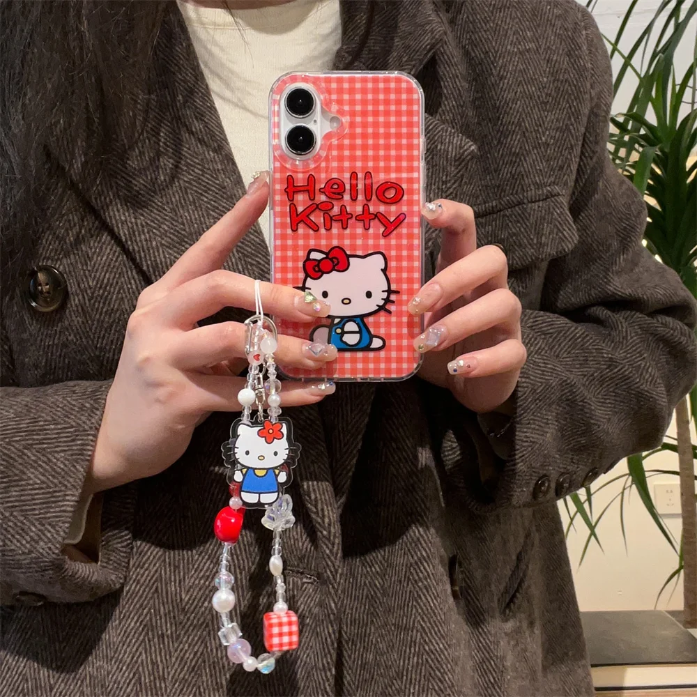 귀여운 헬로 키티 고양이 팔찌 아이폰 케이스 이미지