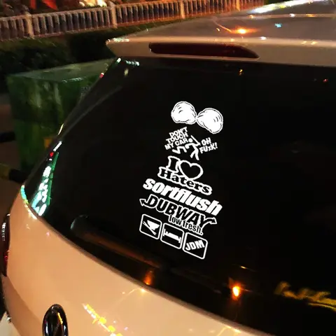 1 set bilstyling vinyldekaler för europeisk amerikansk stil JDMWAY Lower HATERS Illest bilfönsterklistermärke 40x20cm 10 best sales sjukaste klistermärke - №5