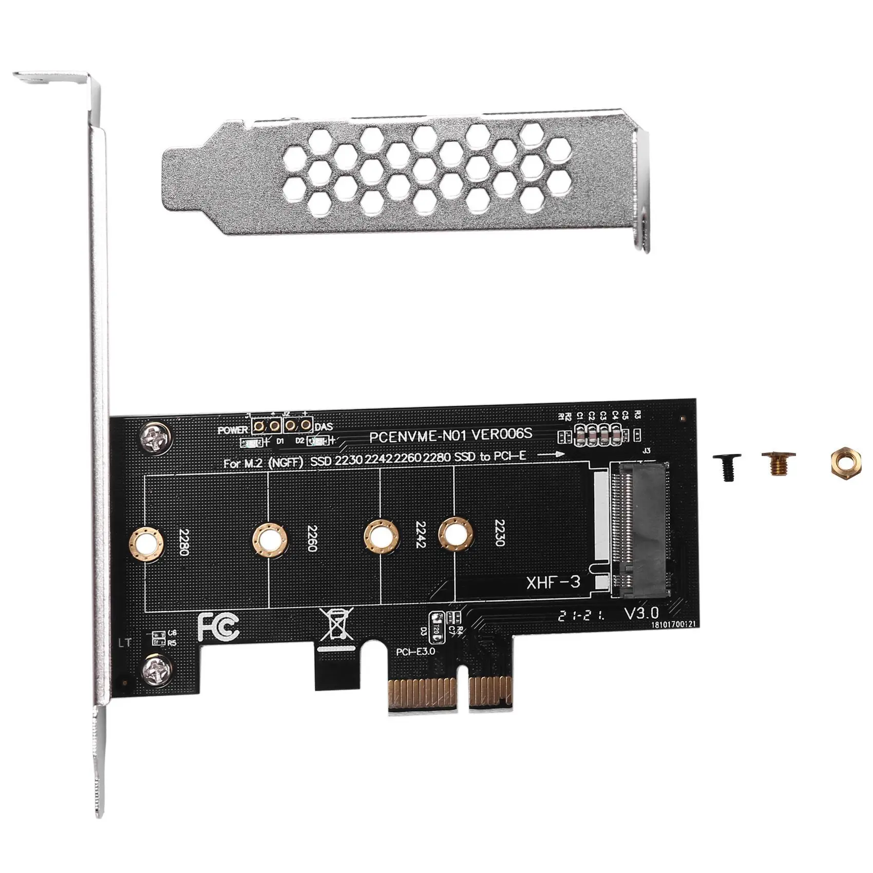 # 074T Add-on-Karten PCIE auf M2 Adapter PCI Express 3.0 X1 Raiser Adapter (schwarz)