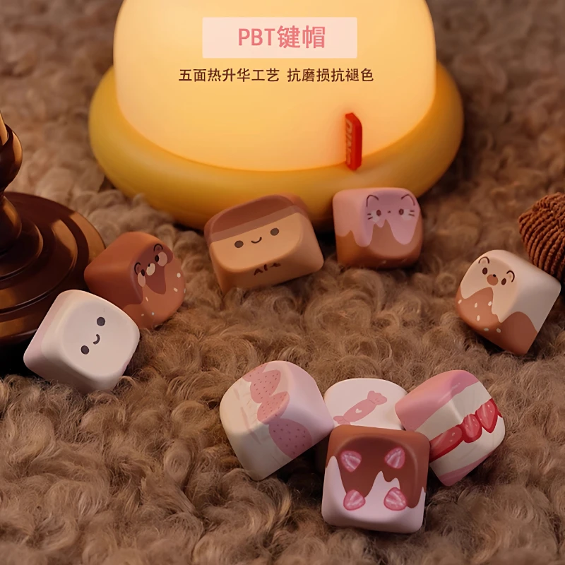 

Sweet Velvet Diary Keycap Custom PBT MOA/cherry Profile Key Caps Cute Cartoon Anime Point Key Cap for Original Design Gamers