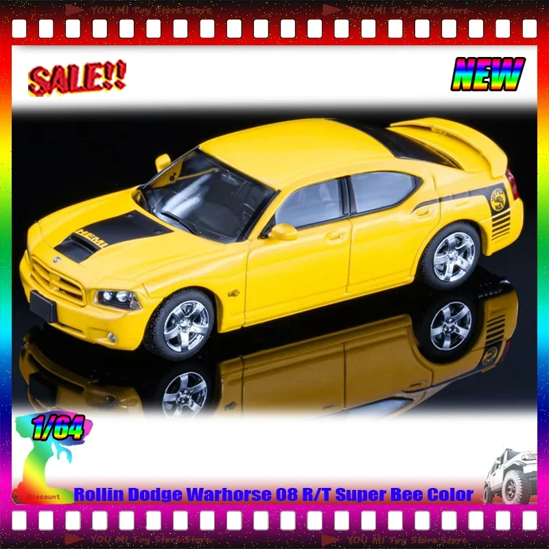 

New In Stock Rollin 1:64 Dodge Warhorse 08 R/T Super Bee Color Simulation Alloy Miniature Die-Cast Car Model Customized Toy Gift