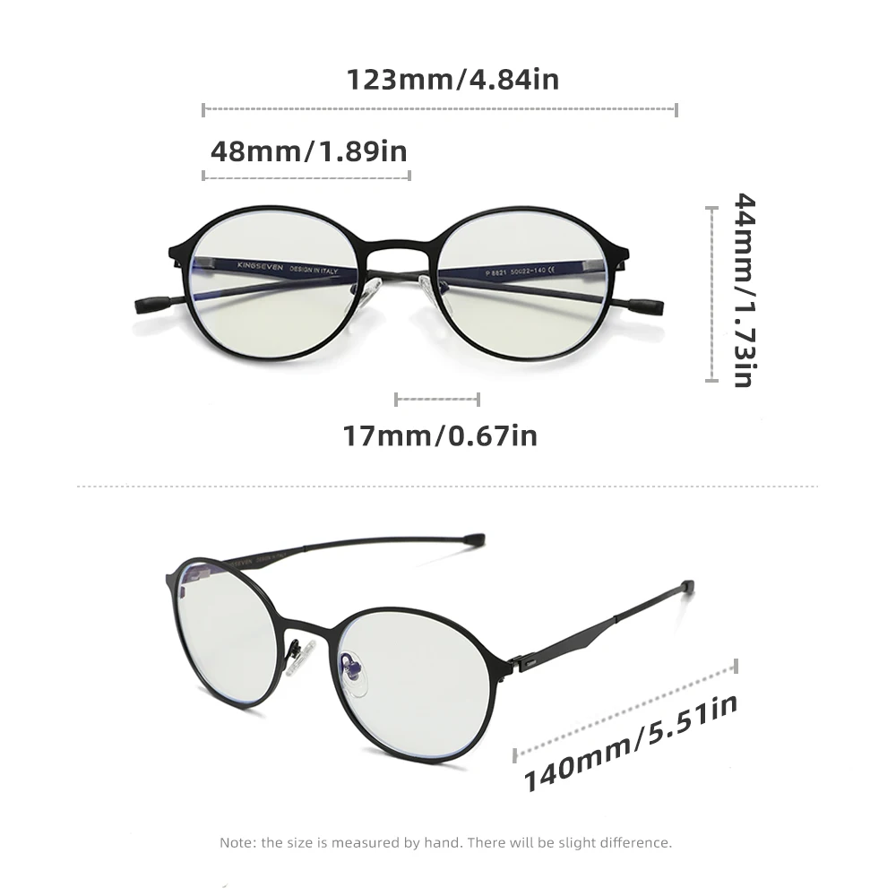 KINGSEVEN Blue Blocking Optical Glasses Men/Women Phone Computer Anti-Blue Ray Eyewear Oval Frame Transparent Lenses Eyeglasses