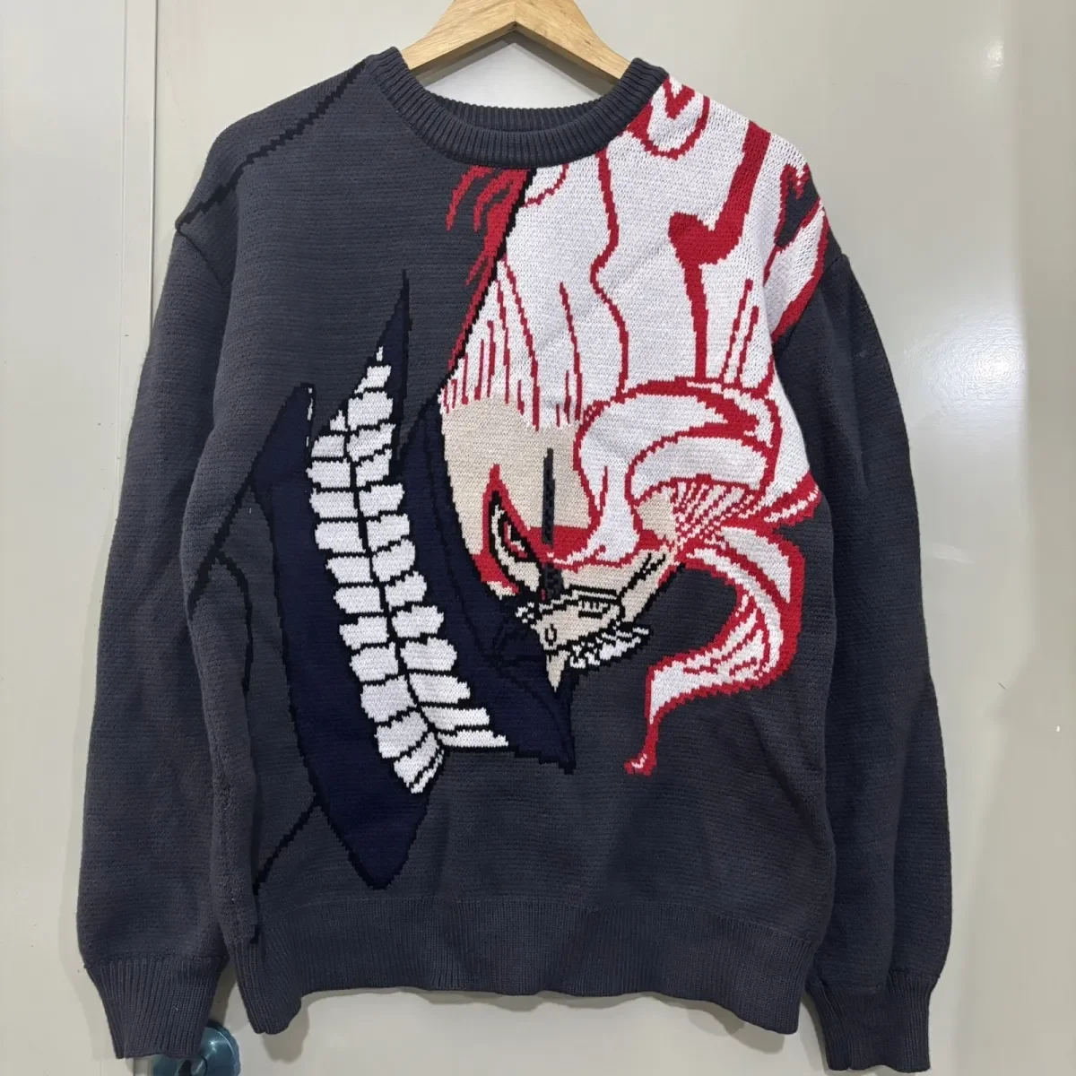 

Round neck knitted sweater European and American retro casual long-sleeved autumn and winter warm pullover