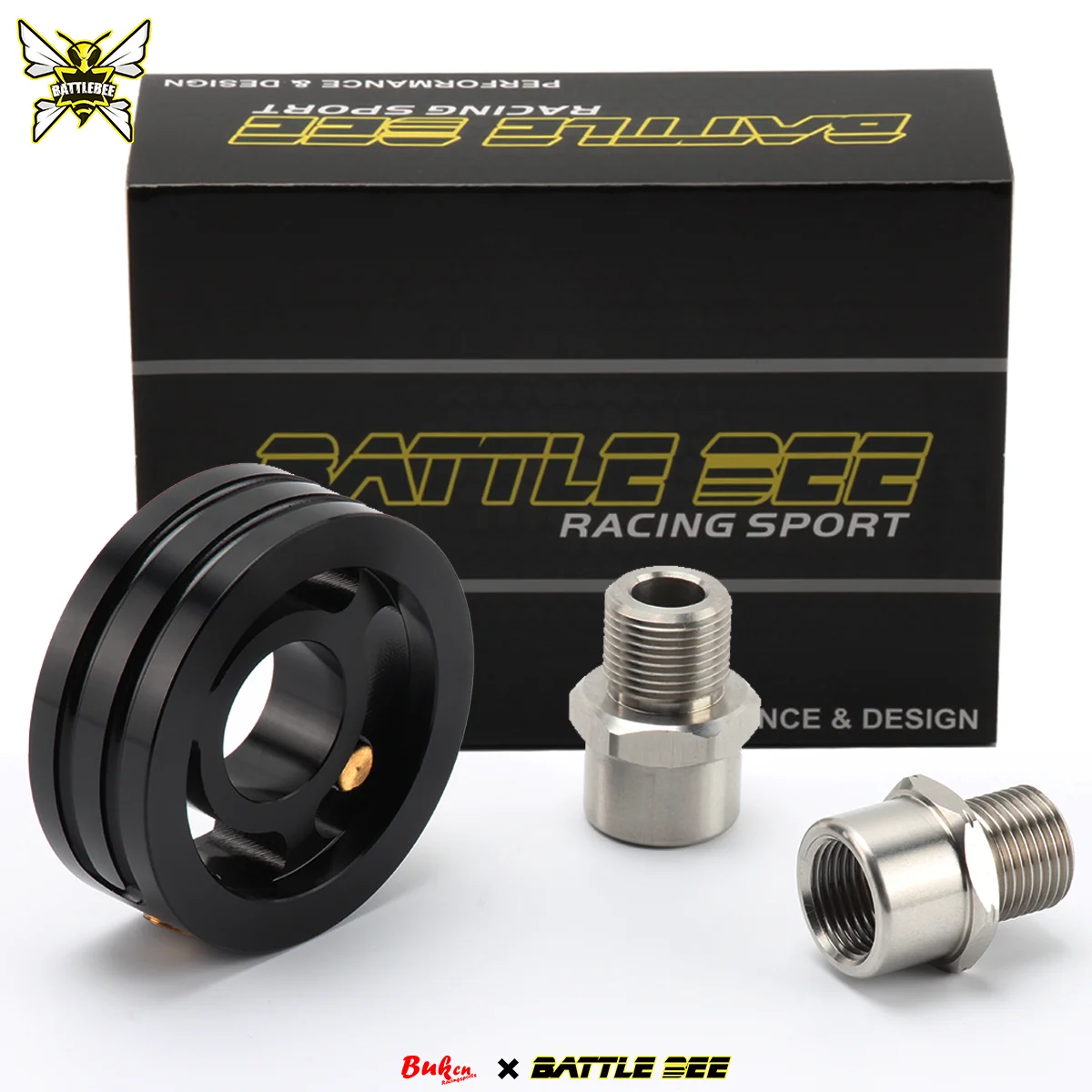 -70MM Universal Oil Filter Sandwich Adapter Oil Temp Pressure Sensor Adapter 3/4