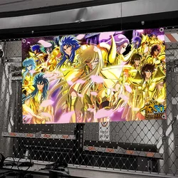 1pc Classic Japanese Anime Saint Seiya Flag Flags And Banners Four Hole Flag Polyester Outdoor Decor Room Aesthetic