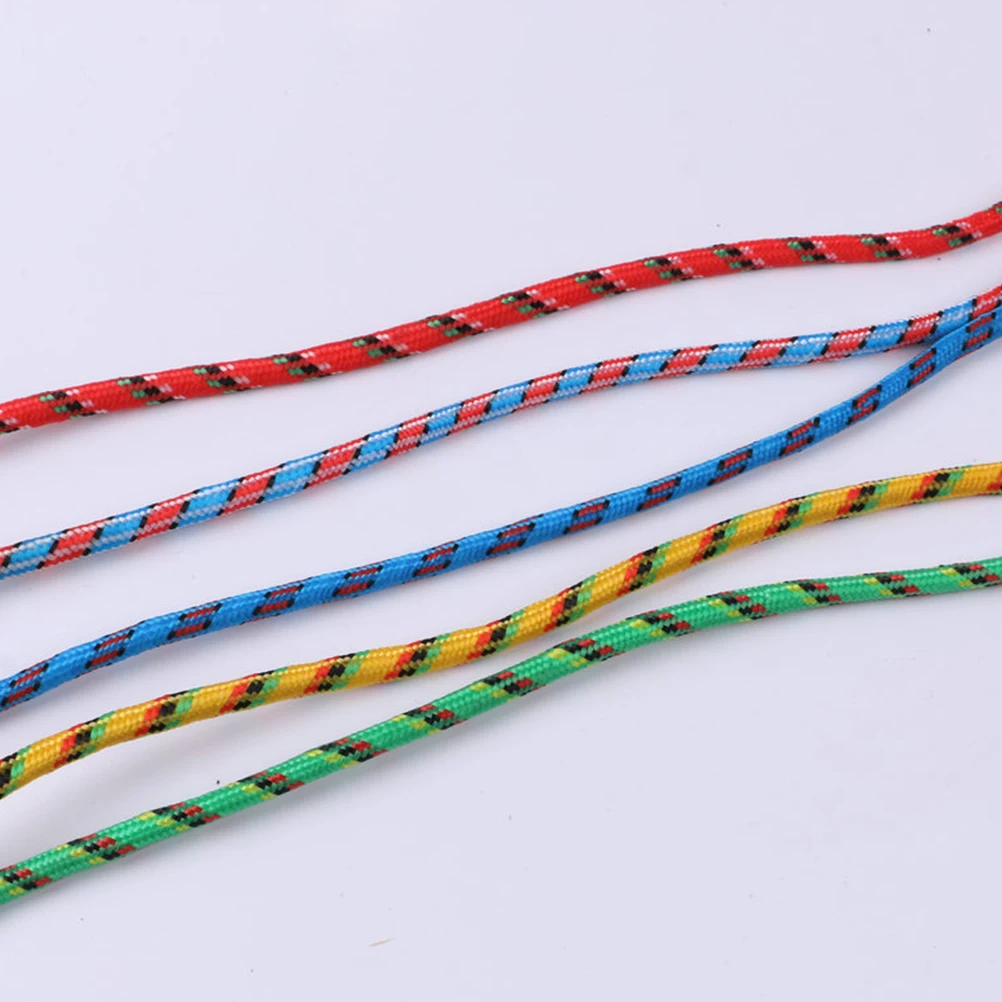 

5pcs Wooden Handle Skipping Rope Kids Jump Ropes Child Exercise Toy Durable Ergonomic Fitness Training Weight Loss Indoor