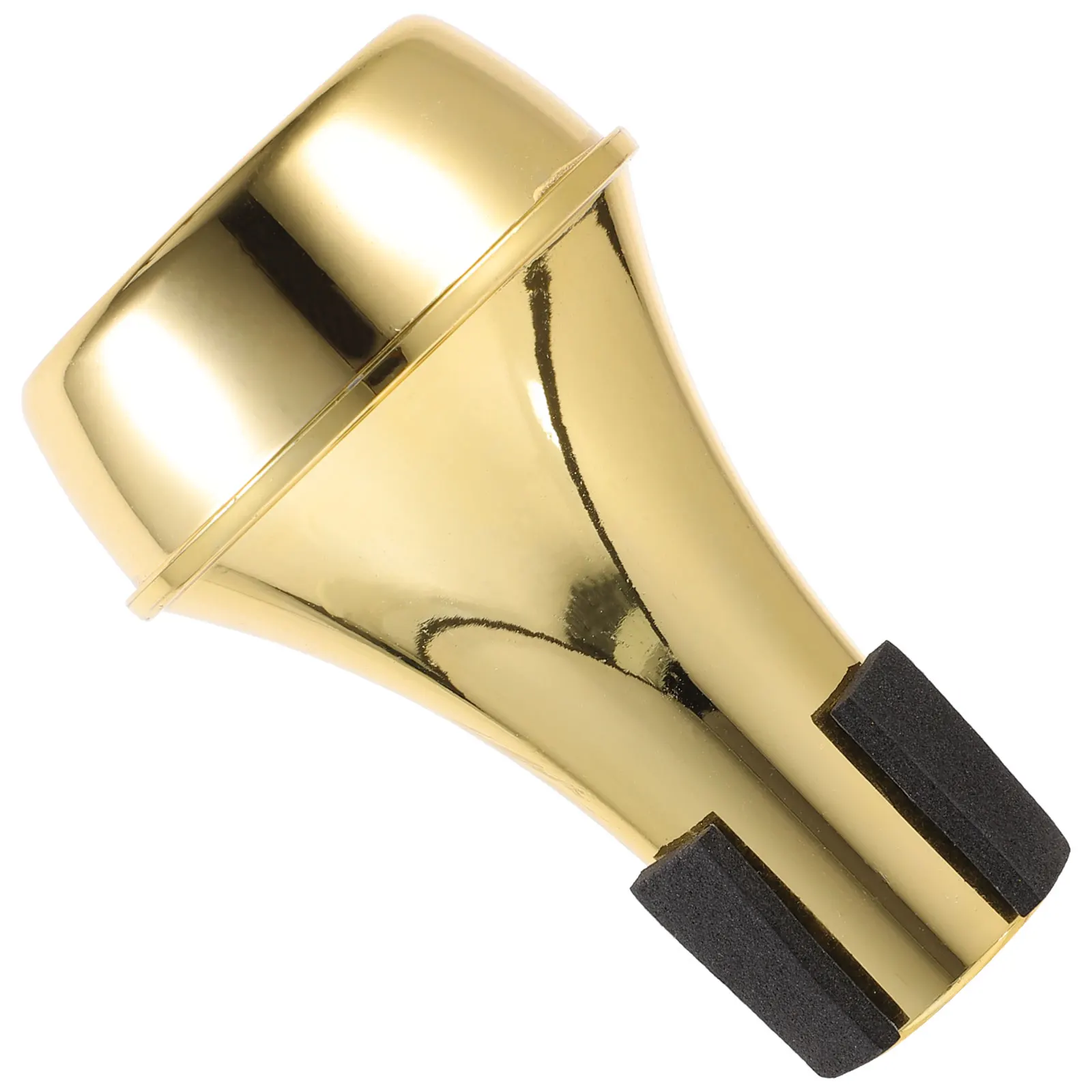 

Mini Trumpet Mute ABS Plastic Silencer Gold Durable Lightweight Practice Accessory Mouthpiece Replacement Straight for Beginners