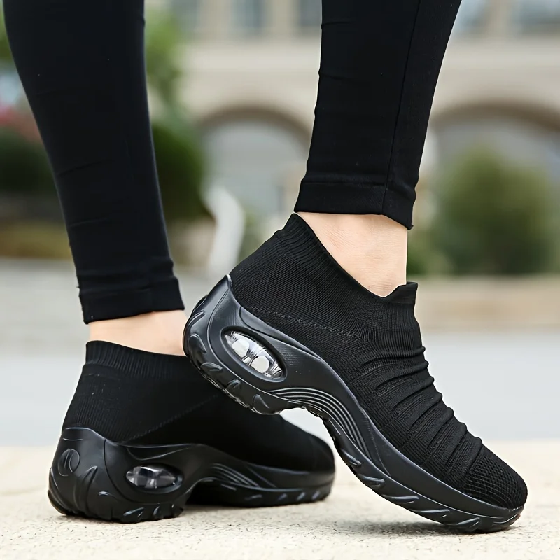 2024 Women Black Sock Sneakers Casual Walking Shoes Arch Support Dance Sport Shoes Zapatillas Deportivas Mujer Tendencia 2089 t