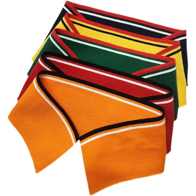 

1pcs High Stretch Summer Knitted rib Cotton Fabric T-shirt Neckline elastic collar cuffs Trim For Clothing Accessories fabric