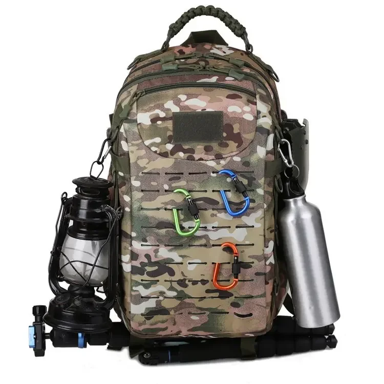 Taktische Outdoor-Tarnrucksack mit zwei Schultergurten - Neues Modell Rucksack - Multifunktionale wasserdichte Tasche für Militär-Enthusiasten und Pendler – Detail 30