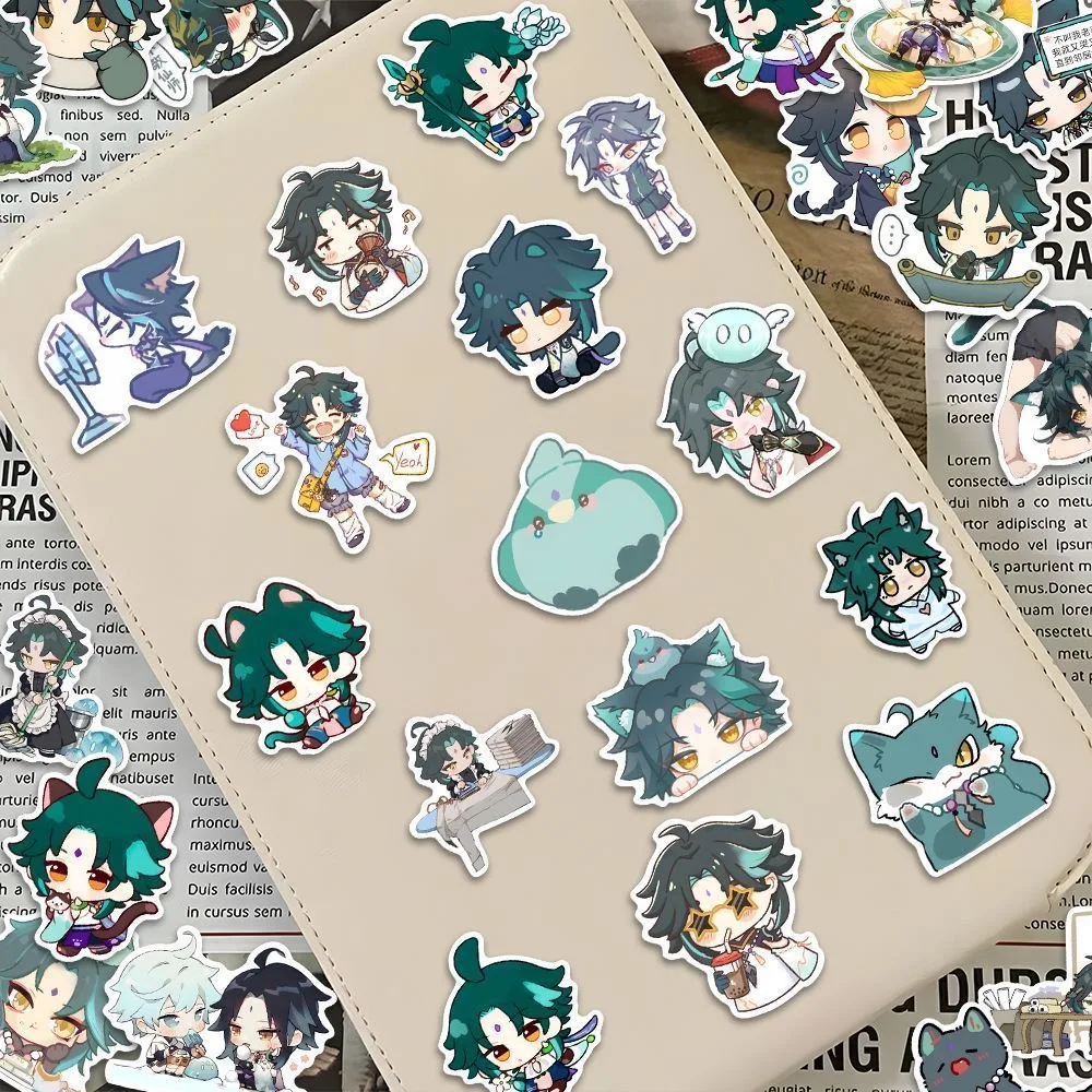 Sunsyea Genshin Impact Merch Fans Collection Role Stickers 50 Pieces Xiao Version