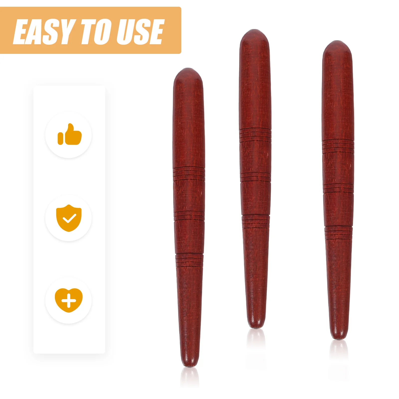 4 個の指圧ペン木製マニュアルマッサージツールトリガーポイントリリーフボディケア疲労回復指圧ペン