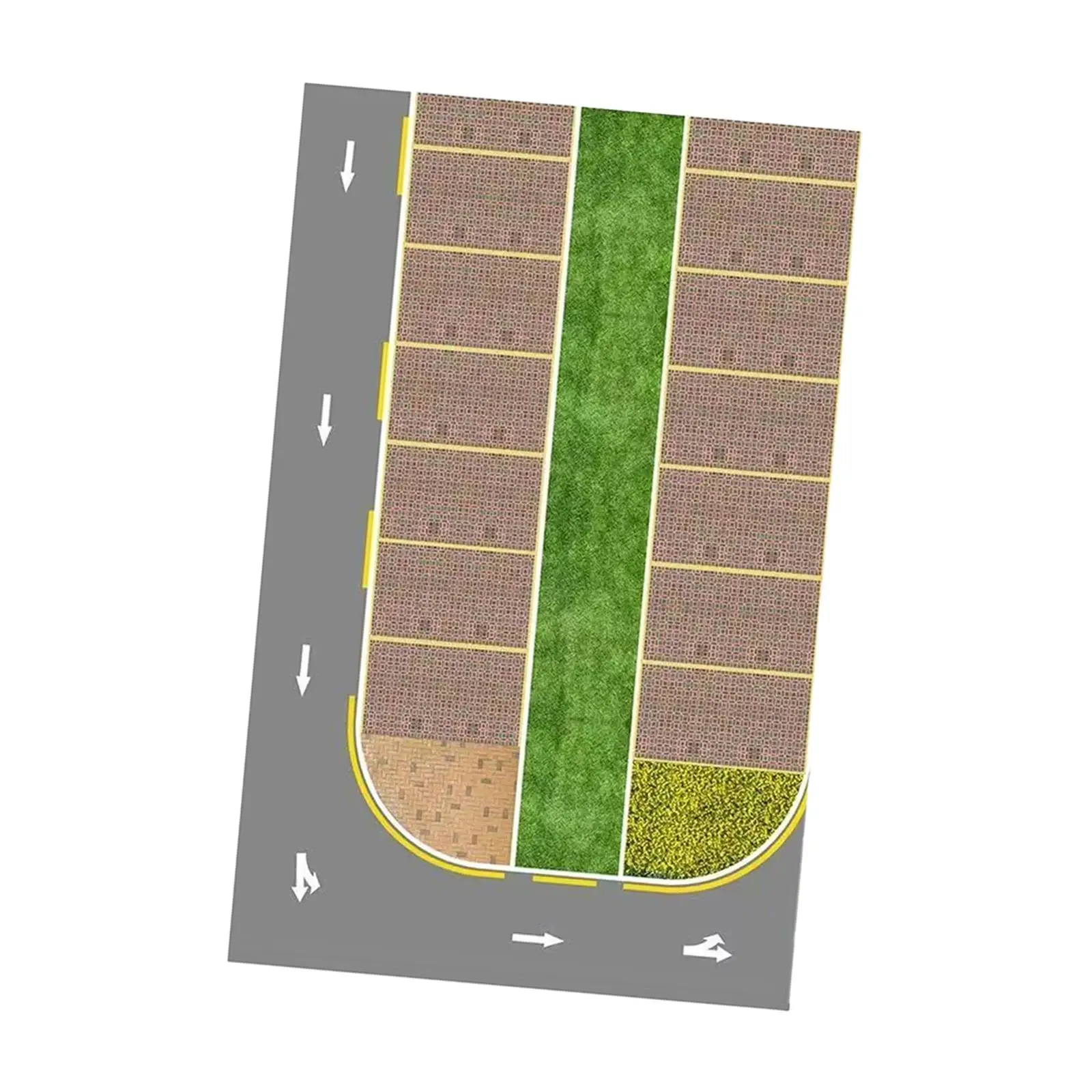 2x 1/64 Parking Lot Sticker 1:64 Model Car Display Accessory Demonstration Educational Teaching Aids Road Scene