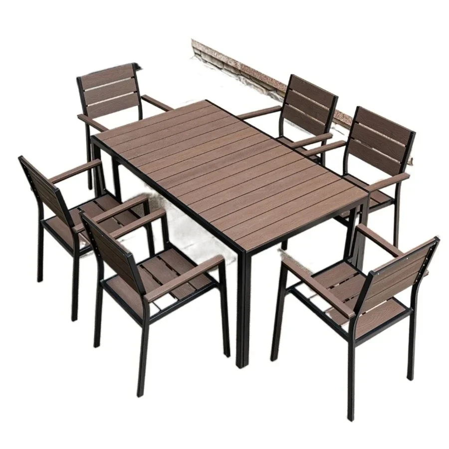 Outdoor Furniture Tables and Chairs Garden Balcony Villa Anticorrosive Wood Waterproof Terrace