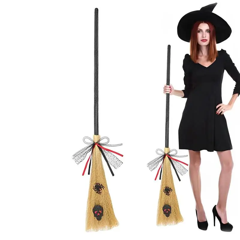 

2025 Хэллоуин, метла ведьмы для детей и взрослых, косплей, летающая метла, реквизит для Хэллоуина, маскарада, аксессуары для косплея