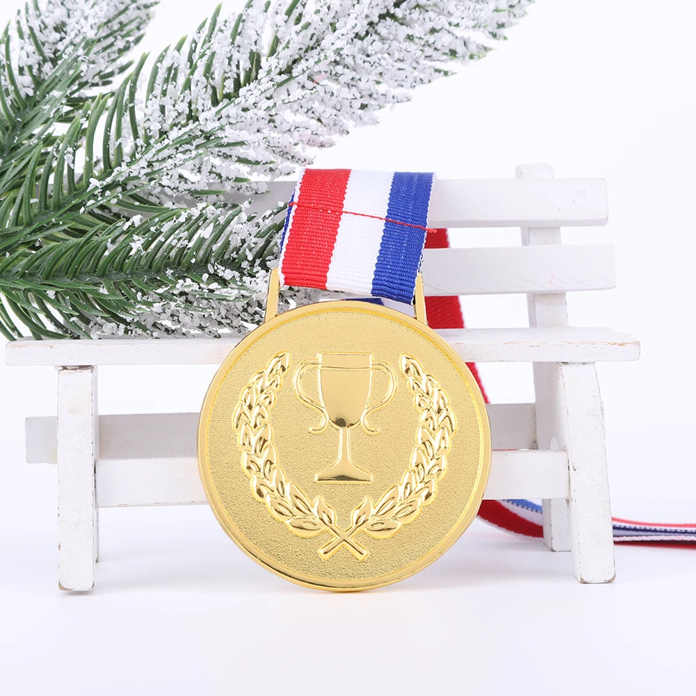 

4.9cm Gold Medal Sports Rewards with Neck Ribbon Students Rewards Metal Winner Medals Competition Medals for Sports Games