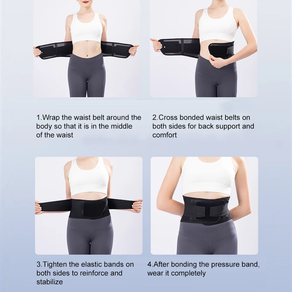Lower Back Brace for Immediate Pain Relief - Support for Sciatica,Herniated Disc & Scoliosis - Breathable Design for Men & Women