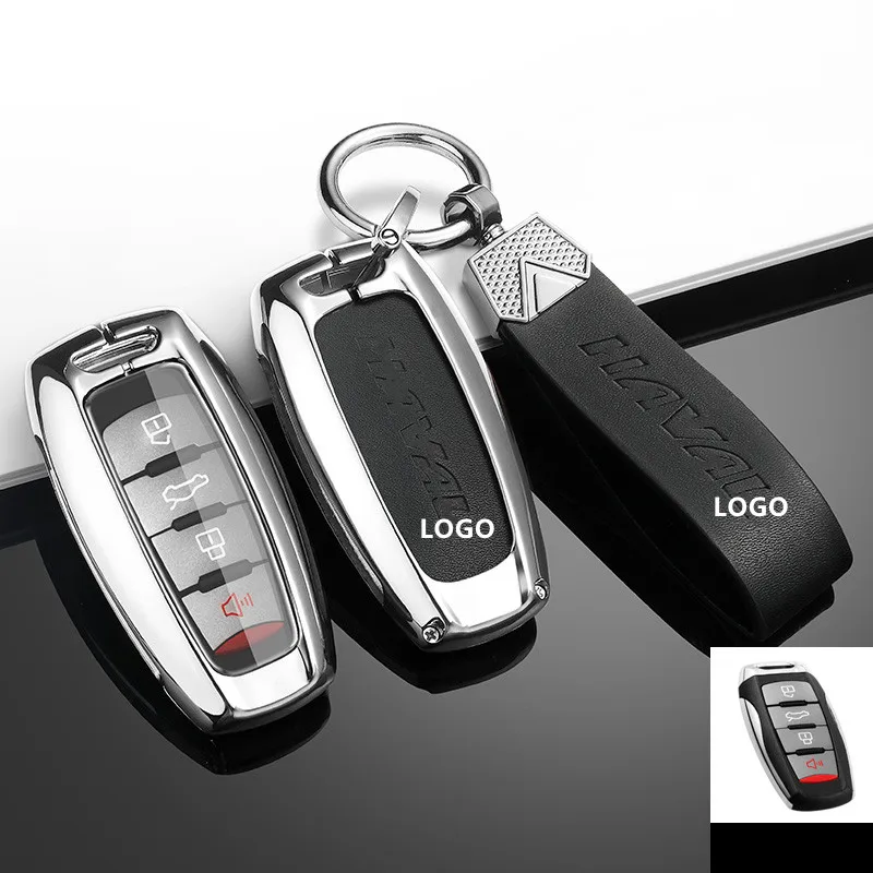 Leather Zinc Alloy Remote Key Case Full Cover For Great Wall Haval Coupe H1 H2 H4 H5 H6 H7 H8 H9 GMW F5 F7 H2S Car Accessories