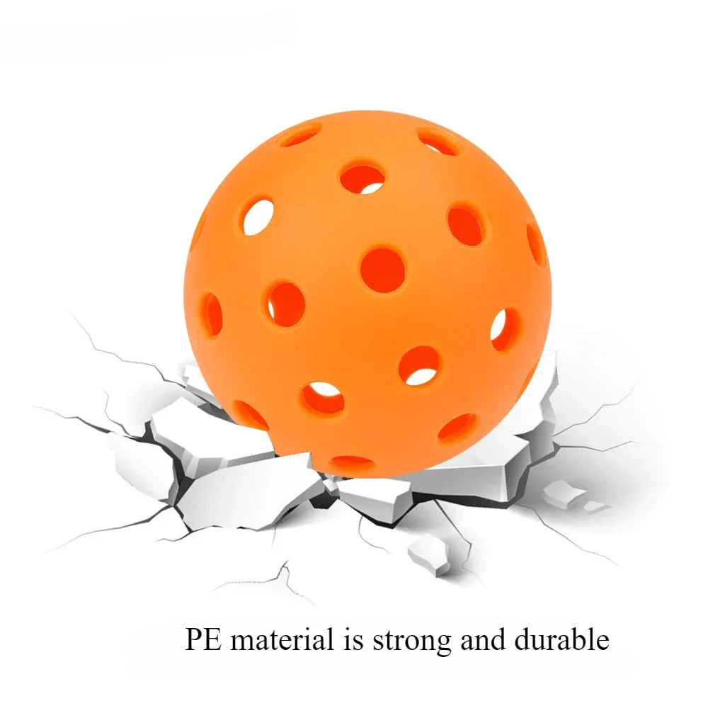 6PC 74MM 40 Holes Luminous Pickleball Durable Multicolor Elastic Tennis Glow In The Dark PE Ball Indoor Outdoor Competition Ball