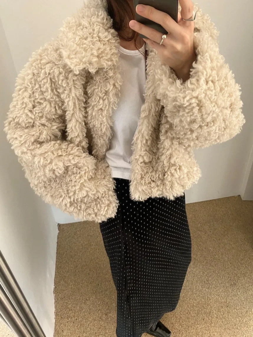 ラムファージャート レディース オルト スクエアカラー 春秋冬 カジュアルウェア 快適 ミディアム ソフト ファッショナブル