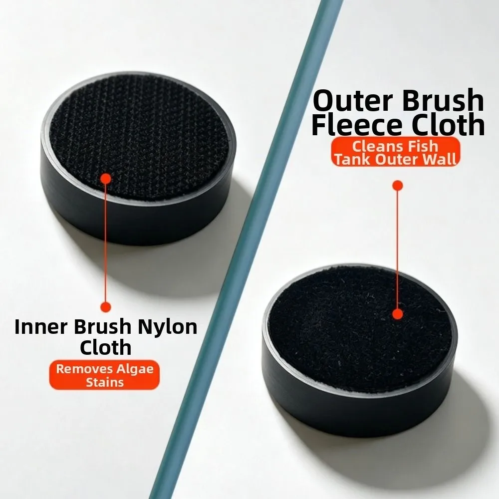 New Magnetic Aquarium Cleaning Brush Double Sided Mini Aquarium Algae Scraper Compact Fish Tank Cleaner Fish Tank Cleaning Tool