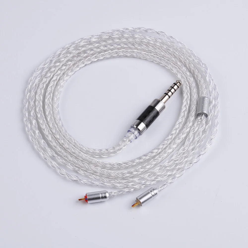 Yinyoo 16 Core Earphone Cable Silver Plater 2.5/3.5/4.4mm Upgrade Cable with MMCX/2PIN/QDC for KZ ZST AS16 ZSN PRO EDX Earphone