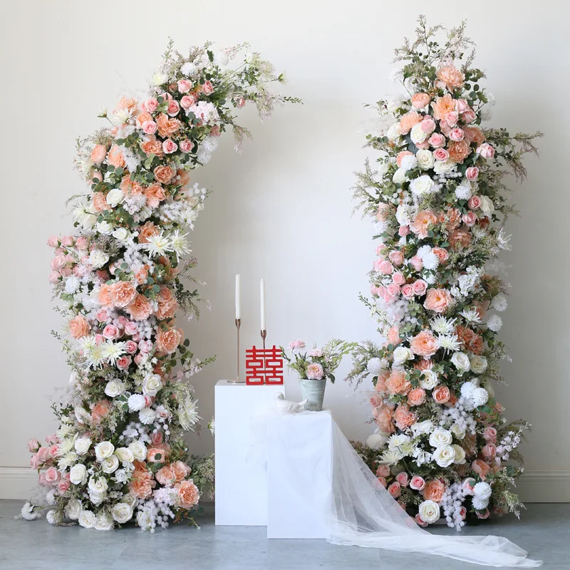 simulation silk flower wedding photography live broadcast background flower props storefront entrance flower stand