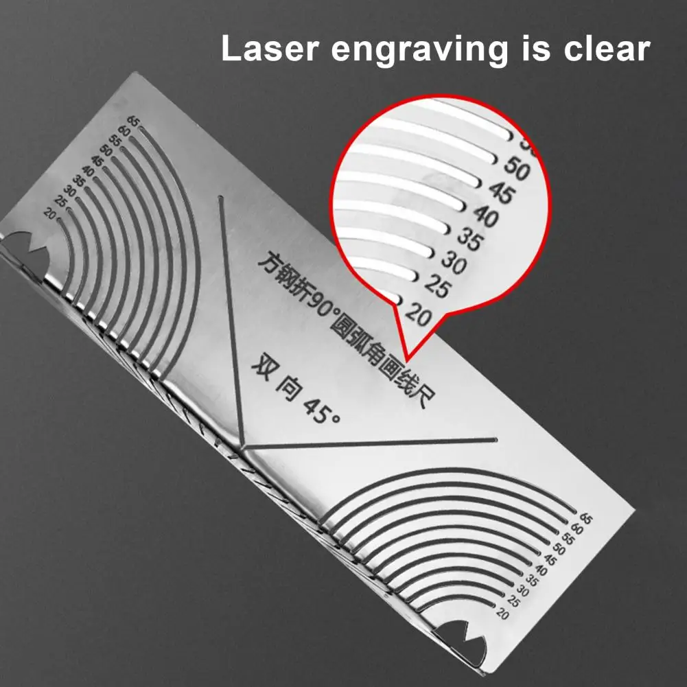 Versatile Angle Measuring Tool Adjustable Angle Arc Marking Tool for Metal Corrosion Resistant Scriber Dual-purpose Linear Arc