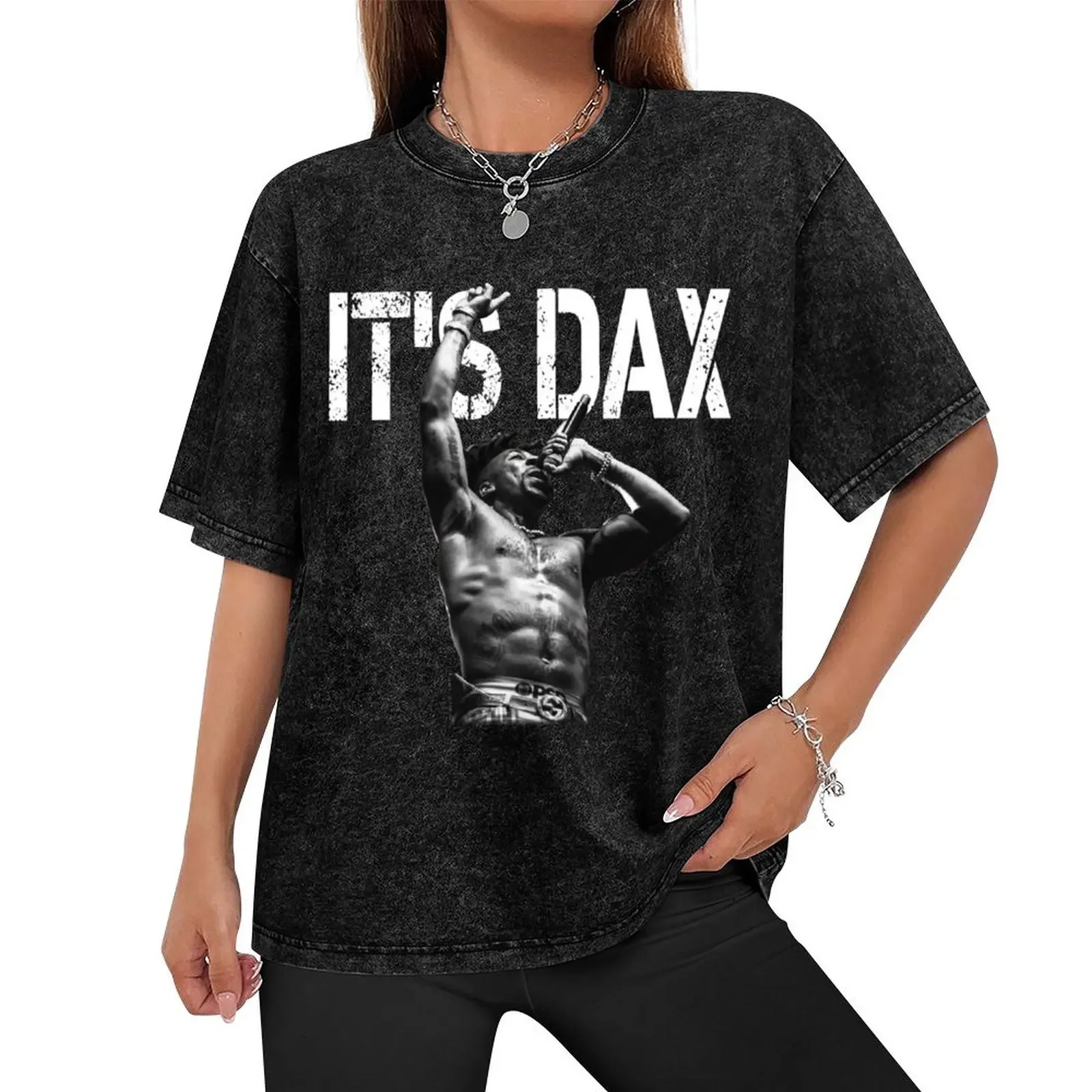 It's Dax Rapper with Microphone We Are the Label Hip-Hop T-Shirt cute tops man clothes mens big and tall t shirts