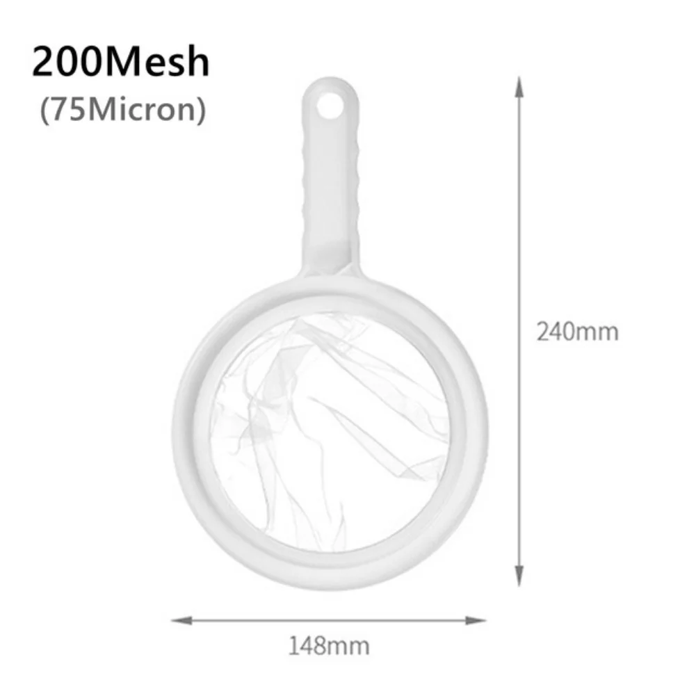Pack of 2 Mesh Plastic Strainers with 200 or 400 Mesh for Juice Milk Coffee Filtration Easy to Clean and Handle