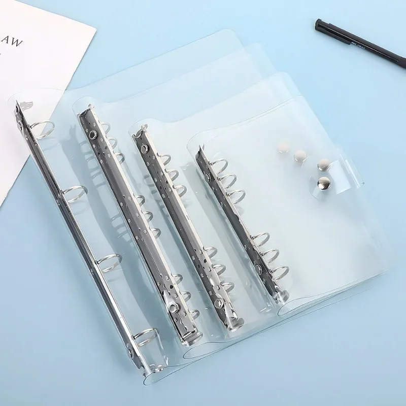 A5/A6/A7 حلقة من البولي فينيل كلوريد 6 مللي متر مجلد الموثق مع زر مشبك لتخزين المكتب والمنزل والمدرسة وتنظيم بطاقة صور المال الميزانية