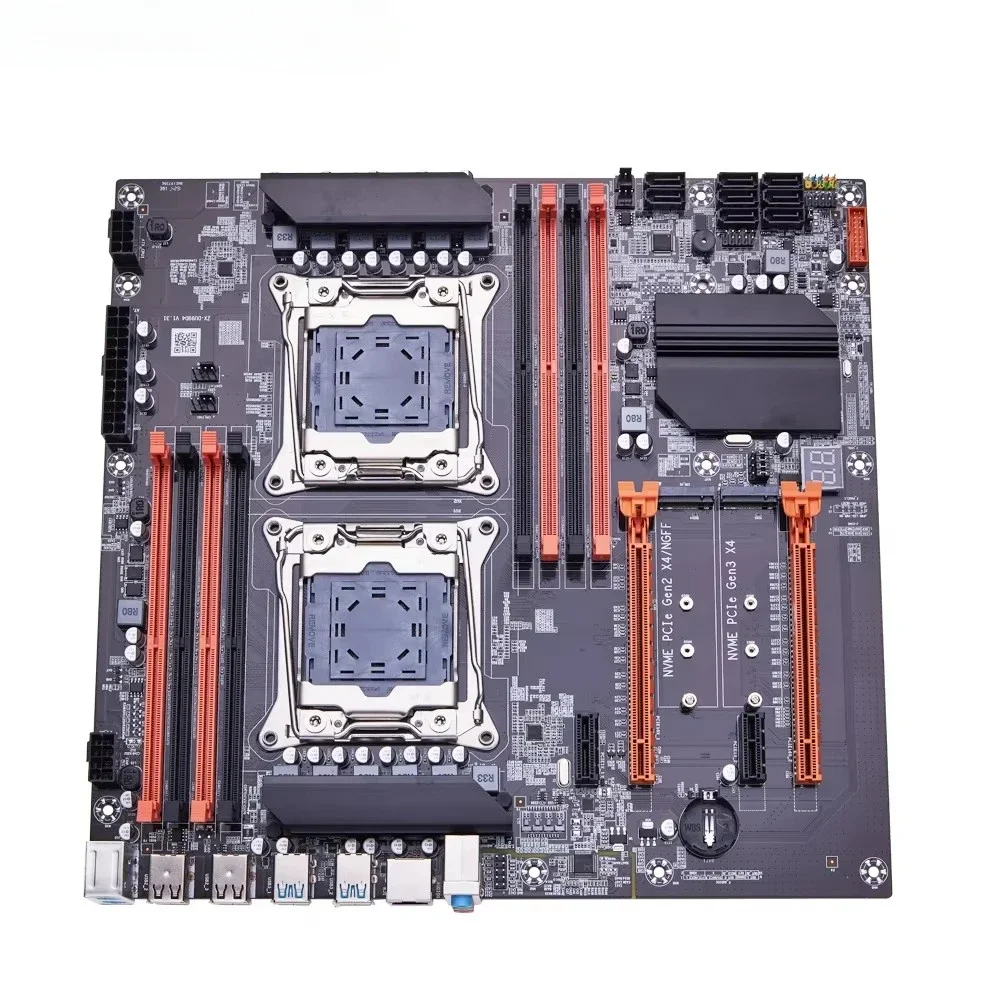 RoRuSX99 Dual Motherboard X99 C612 Chip Supports LGA 2011-3 CPUs DDR4 RAM NVME NGFF M.2 USB3.0 SATA3.0 PCI16X