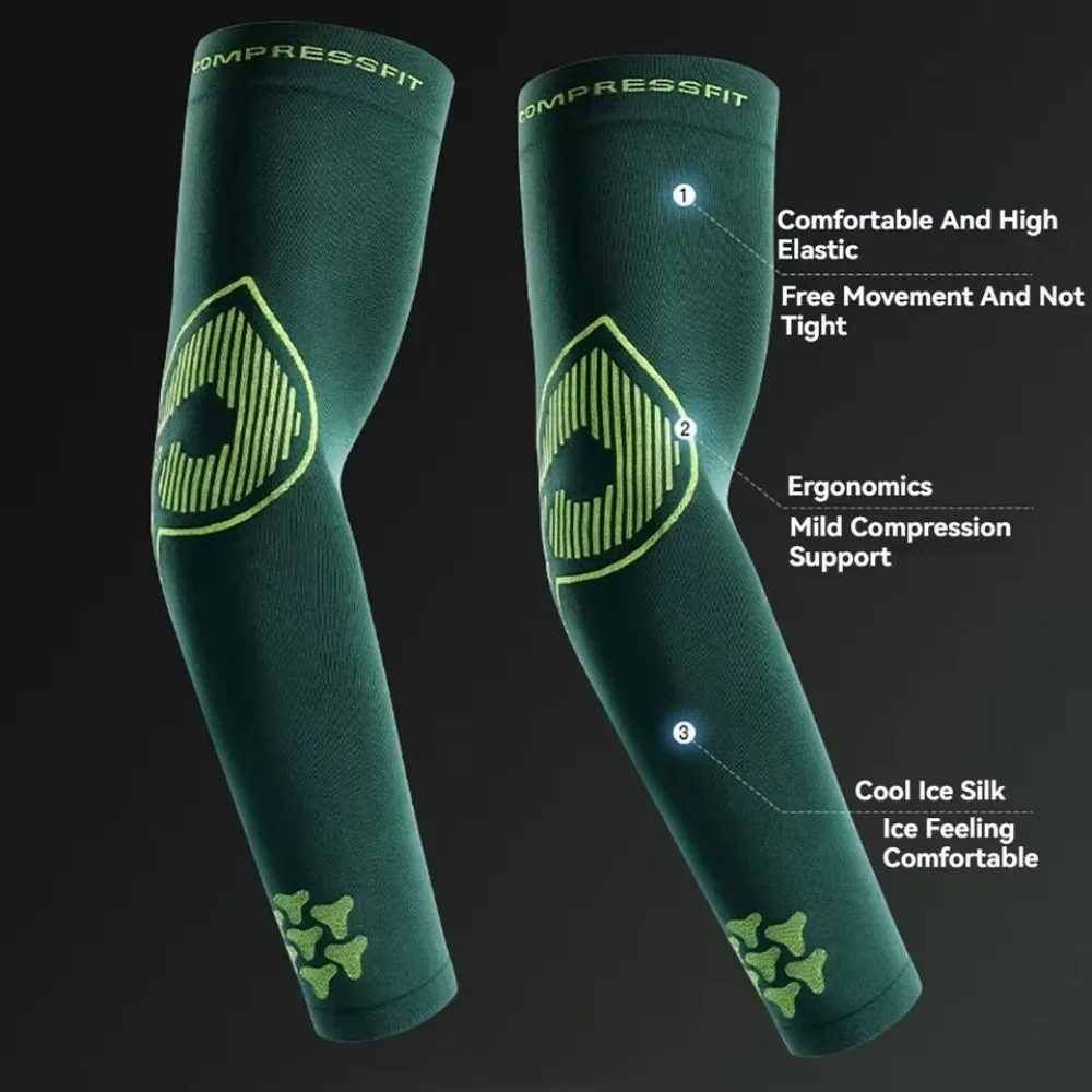 2 pezzi maniche per protezione solare in seta di ghiaccio elastiche assorbenti del sudore protezioni per le braccia sportive da uomo traspiranti maniche rinfrescanti ad asciugatura rapida copertura