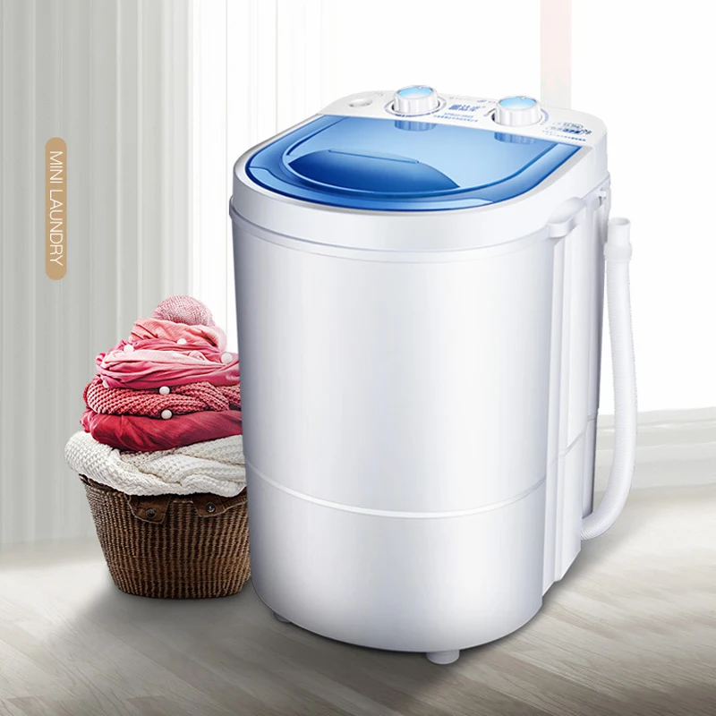 Mini Washing Machine, Single Bucket Washing Machine, Household Semi-automatic Washing and Stripping Integrated Machine 2.2kg