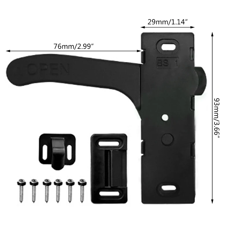 Anti-scratch Screen Door for Latch Handle with Screws High Hardness RV Trailer Entry Door Lock Screen Door Parts