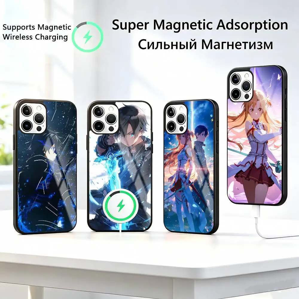 

Sword Art Online-e Phone Case For iPhone17,16,15,14,13,12,11 Plus,Pro Allows magnetic wireless charging