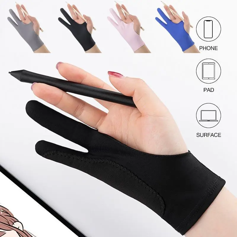 

Anti-touch Two-Finger Hand Painting Gloves Art Single Painting Sketch Gloves Oil Painting Drawing Write Glove Anti Fouling