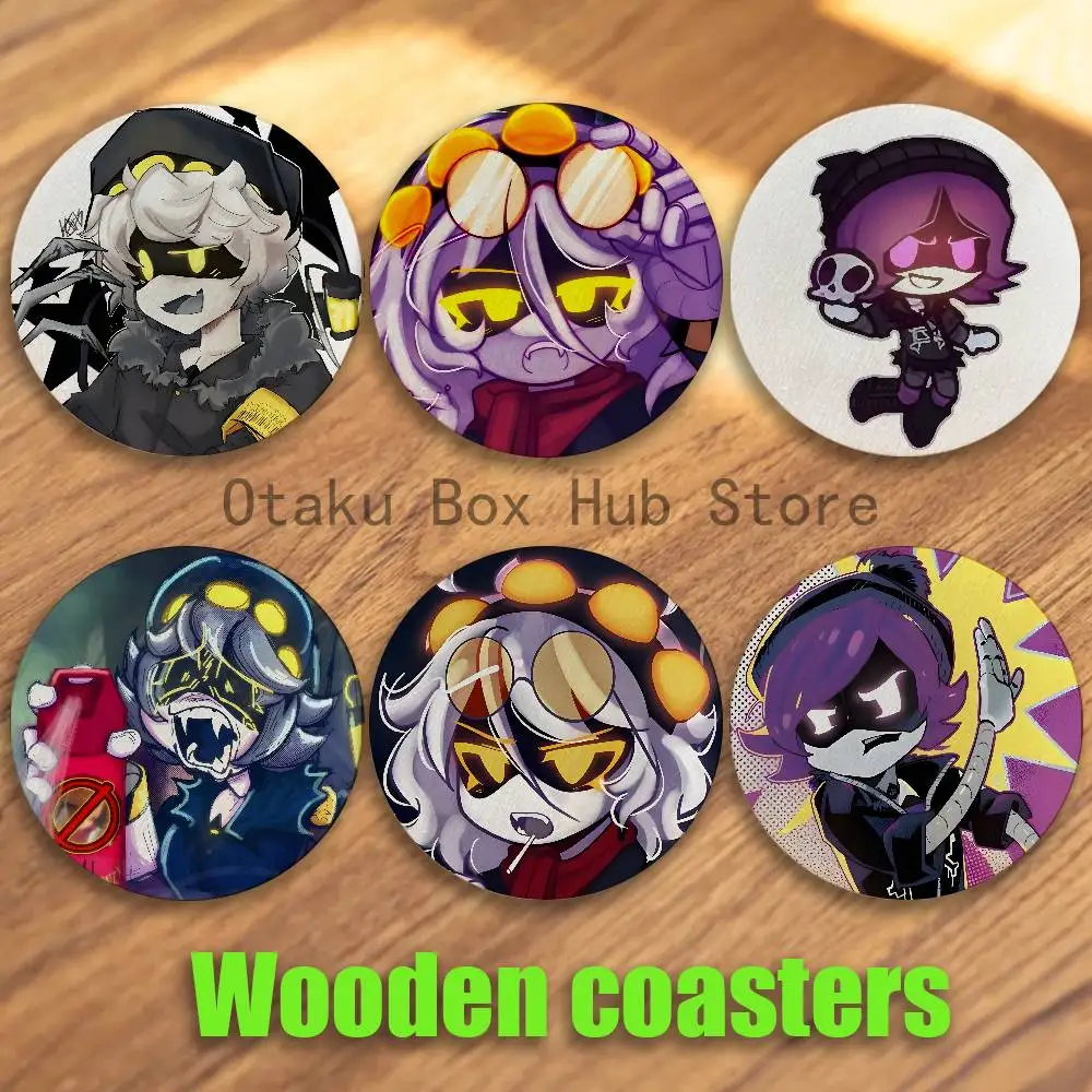 

M-Murders D-Drones Anime L-Laple Coaster Wooden Drink Tray Suitable for Restaurants and Coffee Shops Easy To Wash and Clean