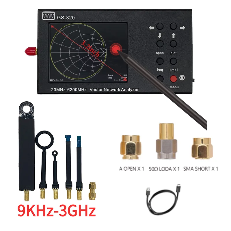 GS320 Vector Network Analyzer 6GVNA SWR Simple Magnetic Field Probe 9K-3GHz EMC Near Field Probe Suitable Vector Network Analyze