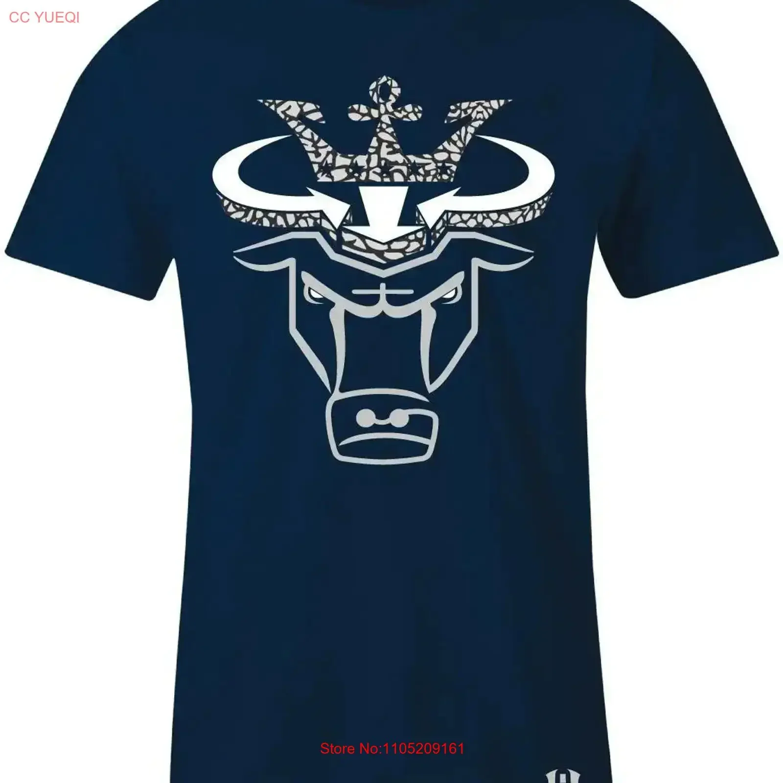 تي شيرت رجالي من Crown Bull يتطابق مع كحلي منتصف الليل 3، قميص مريح مغسول للارتداء اليومي، أنيق عتيق مغسول #1