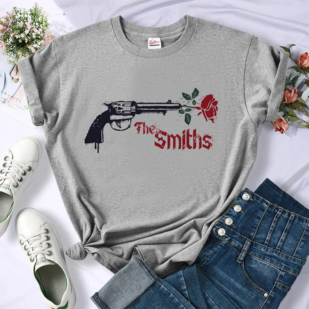 the Smiths t shirt female clearance sales Psychedelic summer top tees Retro harajuku baddie Psychedelic dollette