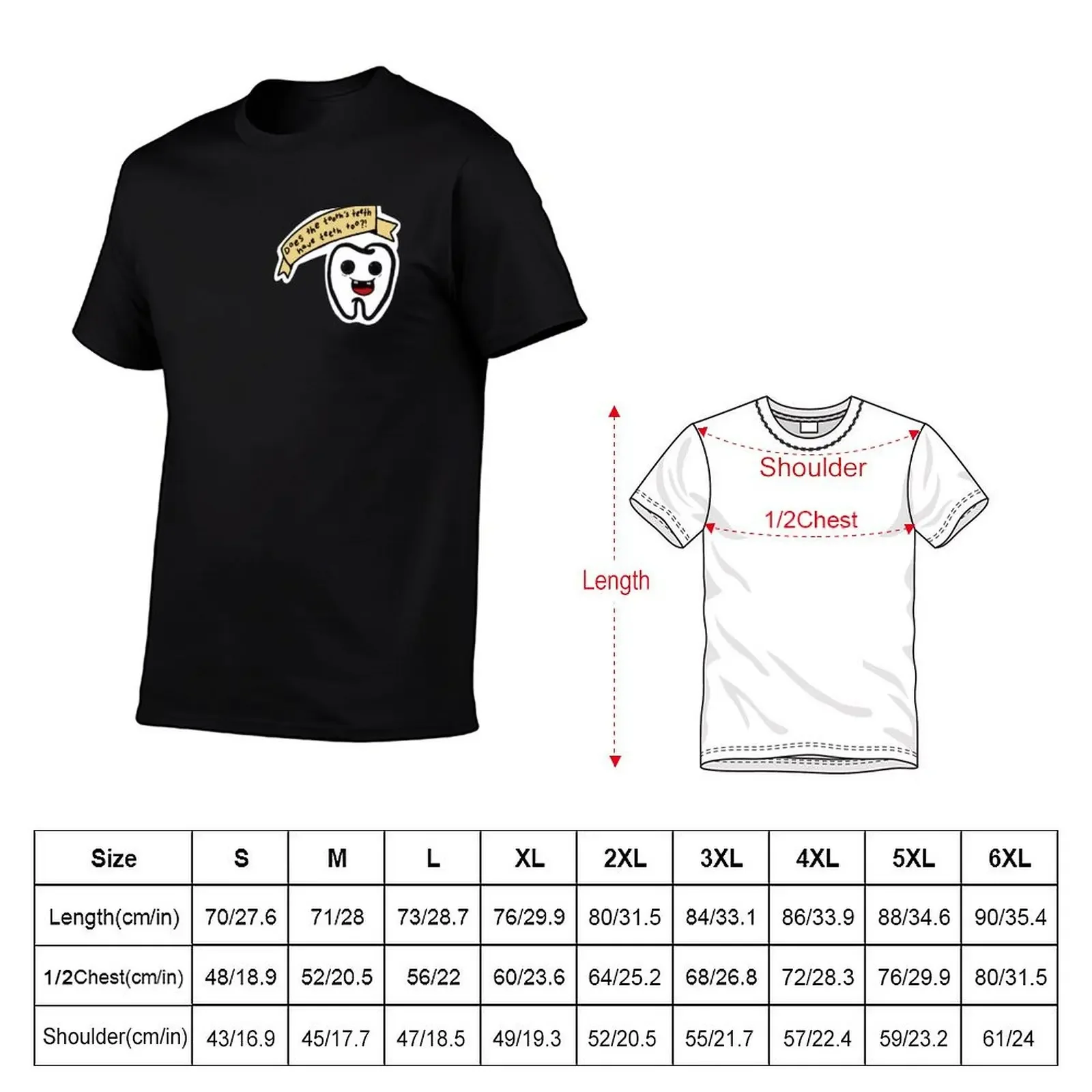 Does the tooth’s teeth have teeth too?! - From James Acaster Repertoire T-Shirt blanks plus size tops outfits for men