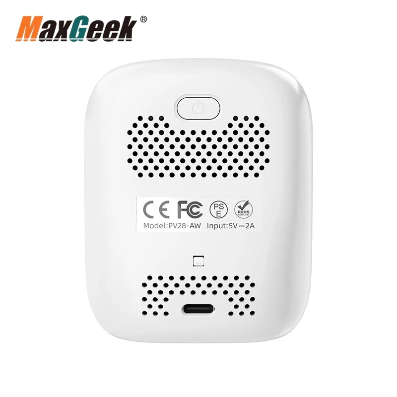 Maxgeek-Monitor recarregável WiFi qualidade do ar, CO2 temperatura e umidade Detector, PV28-AW