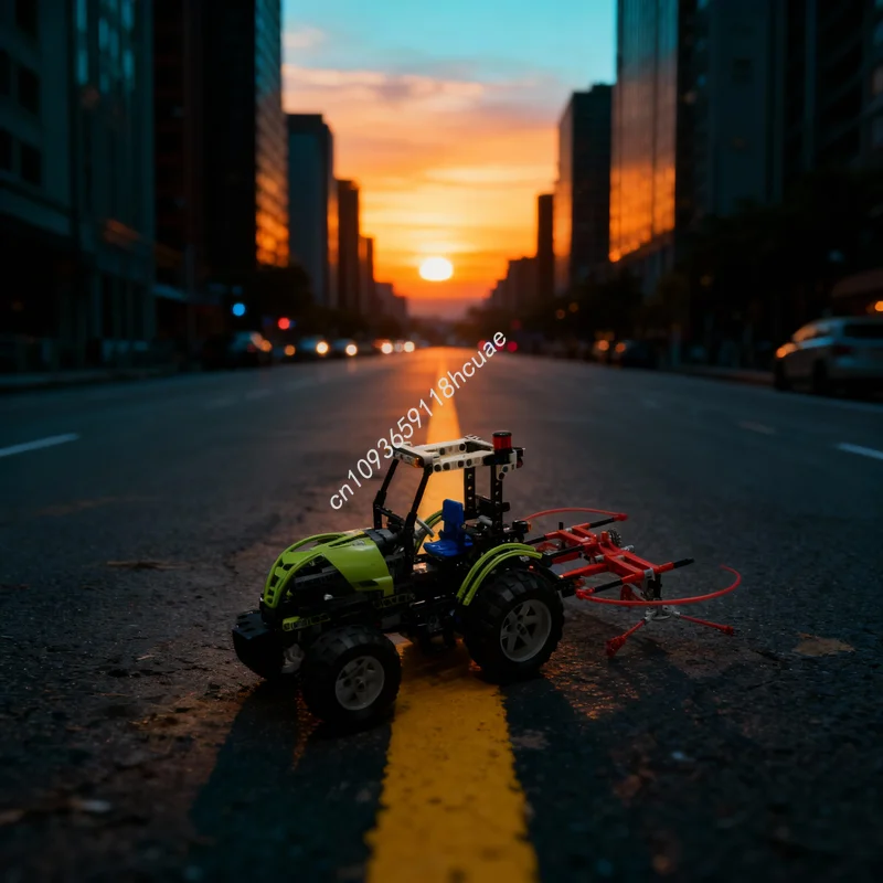 756 個 MOC テクニカルトラクター干し草ターナーモデルビルディングブロックアーキテクチャクリスマスギフトクリエイティブ教育レンガのおもちゃ子供