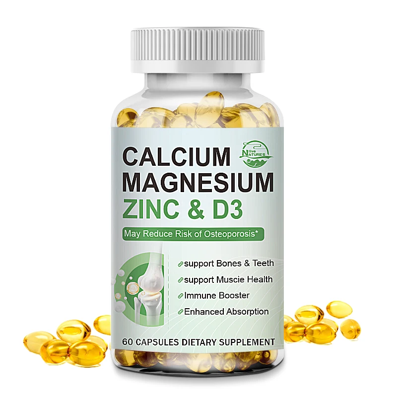 

Calcium Magnesium Zinc Tablets with Vitamin D3 and Metabolism Vegan