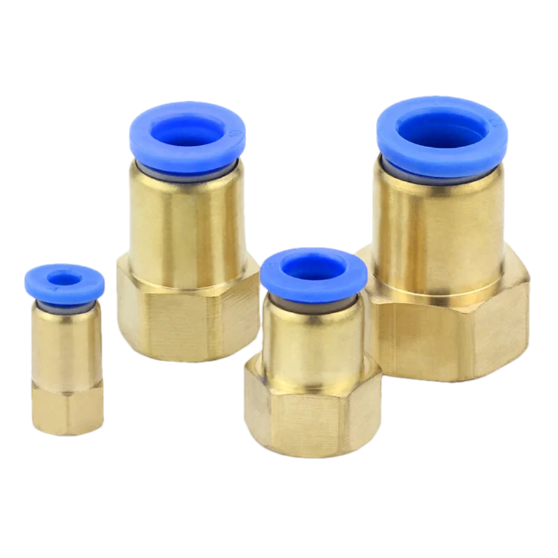 Złączki pneumatyczne PCF Typ OD 4MM 6MM 8MM 10MM 12MM Gwint 1/8'' 1/4'' 3/8'' 1/2'' Złączki Proste Żeńskie Jednokrotnego Podłączenia