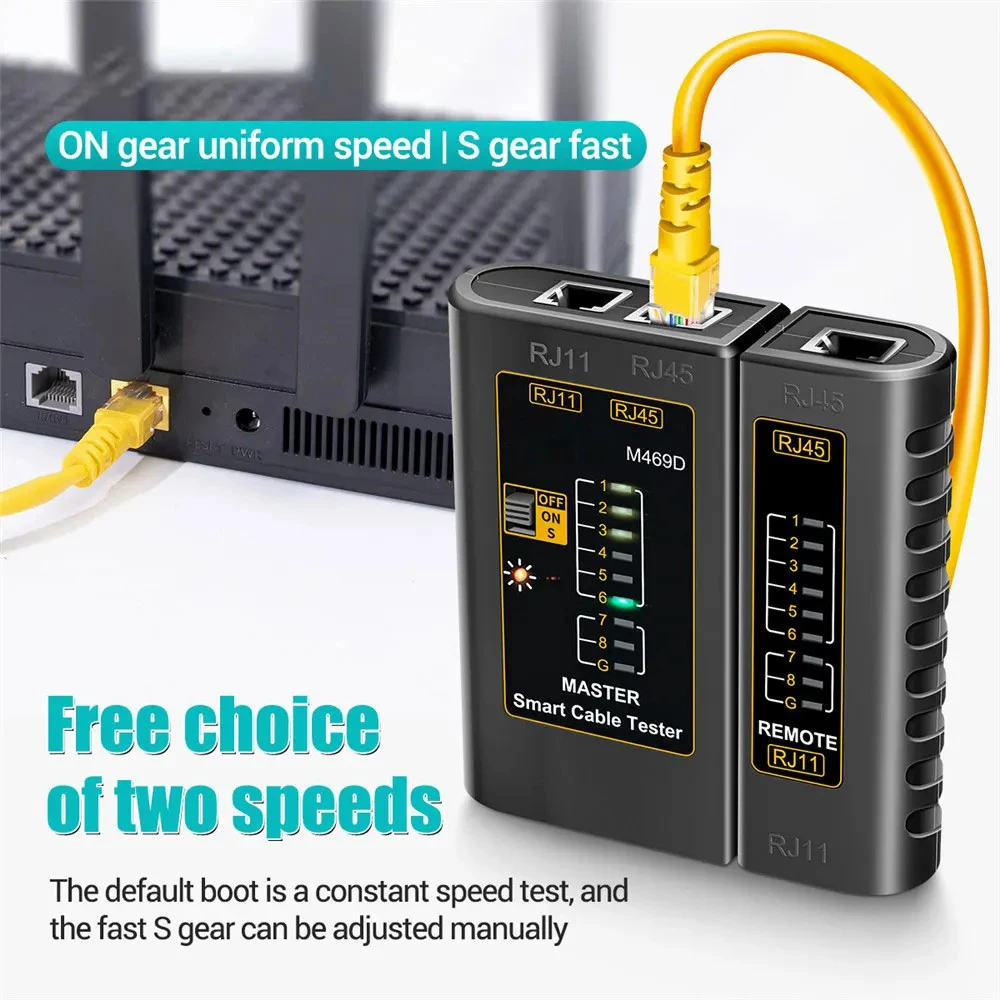 Testador de cabo de rede ZoeRax, testador de cabo Lan RJ45 RJ45 RJ11 RJ12 CAT5 UTP LAN Testador de cabo Ferramenta de rede Reparação de rede